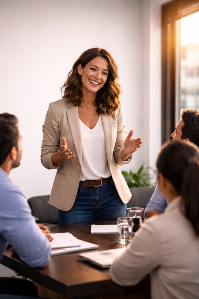 Photo de dirigeante inspirante