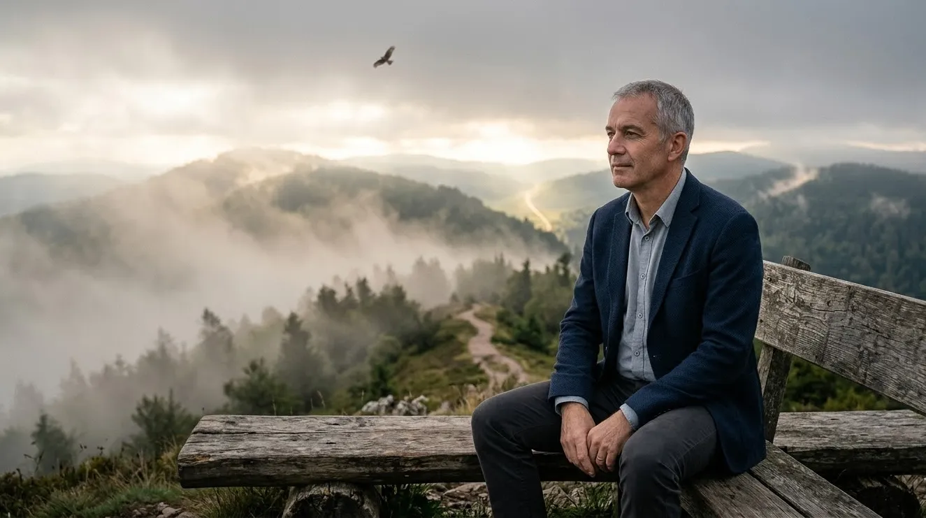 image métaphorique d'un chef d'entreprise seul face aux décisions